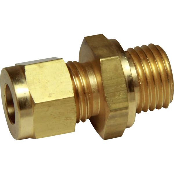 AG Brass Male Stud Coupling M14 x 1.5 x 5/16" Tube - PROTEUS MARINE STORE