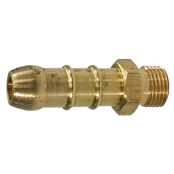 AG Brass Hose Tail Connector 1/8" BSP to 10mm Spigot - PROTEUS MARINE STORE