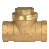 Swing Check Valve DZR Brass 1-1/2" BSP Female Ports - PROTEUS MARINE STORE