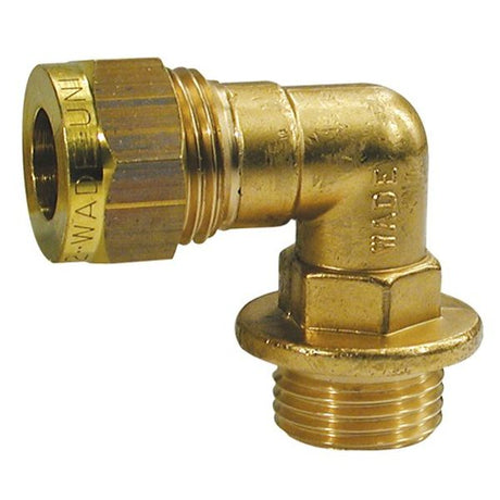 Wade Brass Male Stud Elbow Coupling 5/16" x 1/4" BSP - PROTEUS MARINE STORE