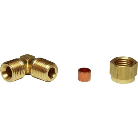 AG Brass Male Elbow Coupling 1/4" x 1/4" BSP Taper - PROTEUS MARINE STORE