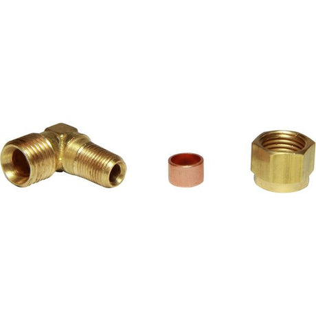 AG Brass Male Elbow Coupling 5/16" x 1/8" BSP Taper - PROTEUS MARINE STORE
