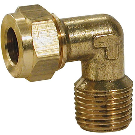 AG Brass Male Elbow Coupling 5/16" x 3/8" BSP Taper - PROTEUS MARINE STORE