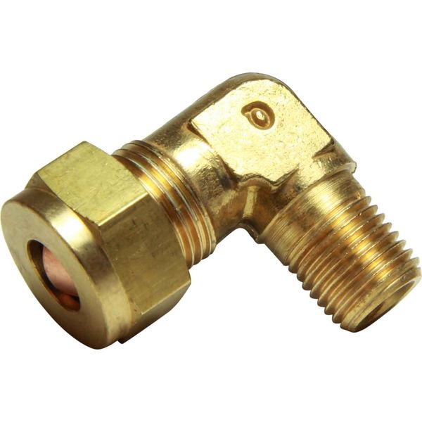 AG Brass Male Elbow Coupling 3/8" x 1/4" BSP Taper - PROTEUS MARINE STORE