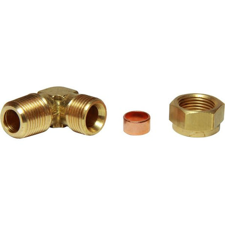 AG Brass Male Elbow Coupling 3/8" x 3/8" BSP Taper - PROTEUS MARINE STORE