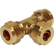 AG Brass Equal Tee Coupling 8 x 8 x 8mm - PROTEUS MARINE STORE