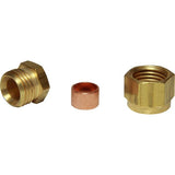 AG Brass Stop End Coupling 5/16" OD Tube Packaged - PROTEUS MARINE STORE