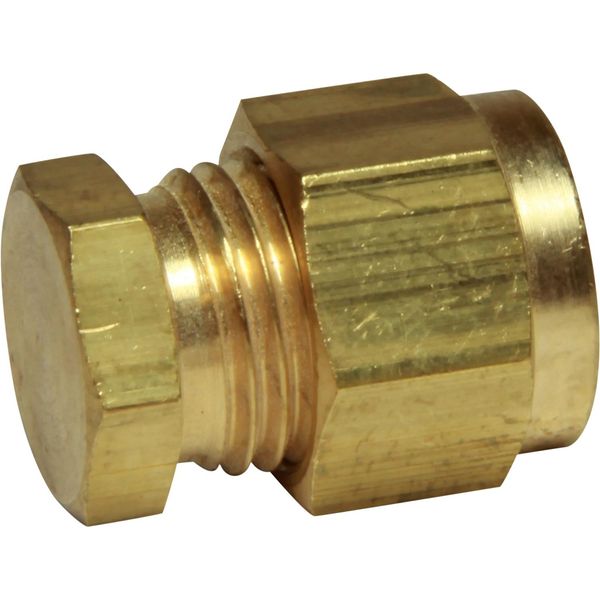 AG Brass Stop End Coupling 5/16" OD Tube - PROTEUS MARINE STORE