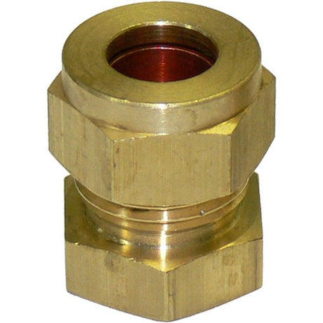 AG Brass Stop End Coupling 1/2" OD Tube - PROTEUS MARINE STORE