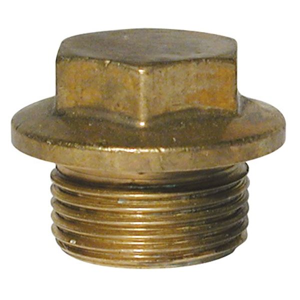 AG Brass Flanged Plug 1" BSP Parallel - PROTEUS MARINE STORE