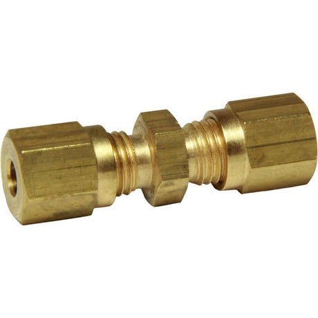 AG Brass Straight Coupling 4mm x 4mm - PROTEUS MARINE STORE