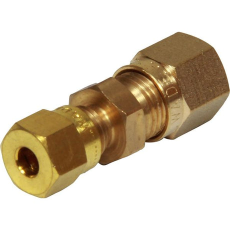 AG Brass Straight Coupling 6mm x 4mm - PROTEUS MARINE STORE