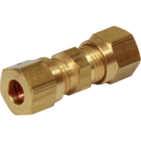 AG Brass Straight Coupling 6mm x 6mm - PROTEUS MARINE STORE