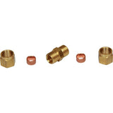 AG Brass Straight Coupling 8mm x 8mm - PROTEUS MARINE STORE