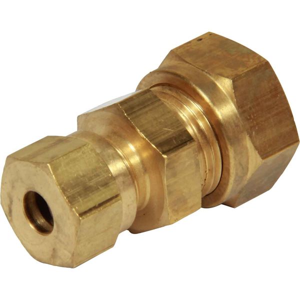 AG Brass Straight Coupling 10mm x 6mm - PROTEUS MARINE STORE