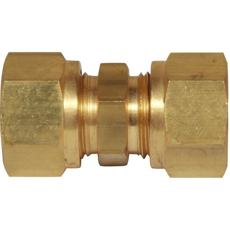 AG Brass Straight Coupling 12mm x 12mm - PROTEUS MARINE STORE