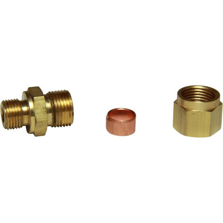 AG Brass Male Stud Coupling 8mm x 1/8" BSP - PROTEUS MARINE STORE