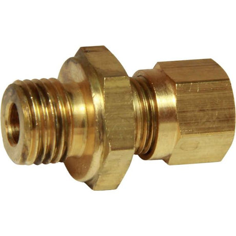 AG Brass Male Stud Coupling 8mm x 1/4" BSP - PROTEUS MARINE STORE