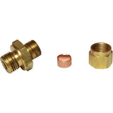 AG Brass Male Stud Coupling 8mm x 1/4" BSP - PROTEUS MARINE STORE
