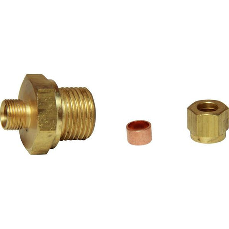 AG Brass Male Stud Coupling 8mm x 1/2" BSP - PROTEUS MARINE STORE
