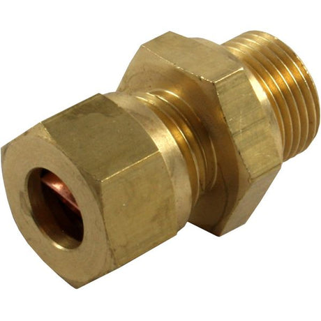 AG Brass Male Stud Coupling 10mm x 3/8" BSP - PROTEUS MARINE STORE