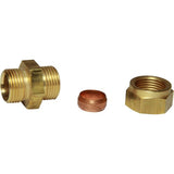 AG Brass Male Stud Coupling 12mm x 3/8" BSP - PROTEUS MARINE STORE