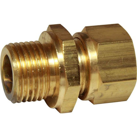 AG Brass Male Stud Coupling 15mm x 1/2" BSP - PROTEUS MARINE STORE