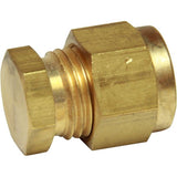 AG Brass Coupling Stop End 6mm OD Tube - PROTEUS MARINE STORE