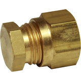 AG Brass Coupling Stop End 8mm OD Tube - PROTEUS MARINE STORE