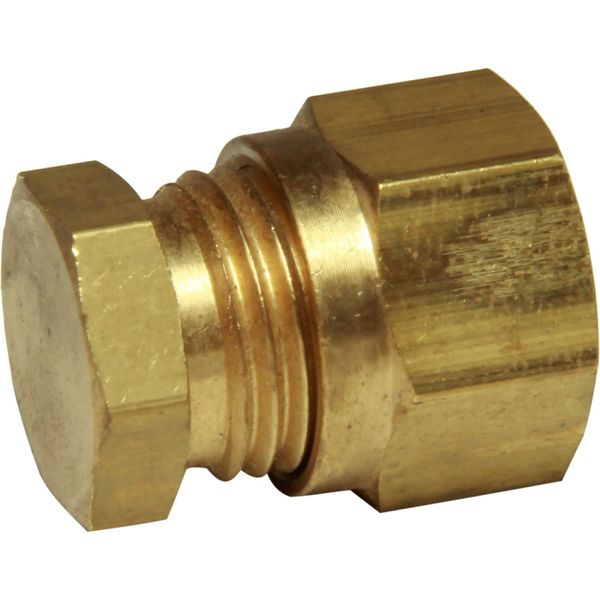 AG Brass Coupling Stop End 10mm OD Tube - PROTEUS MARINE STORE