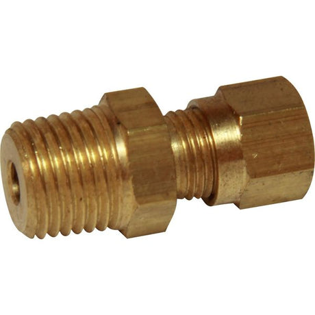 AG Brass Male Stud Coupling 6mm x 1/4" BSP Taper - PROTEUS MARINE STORE