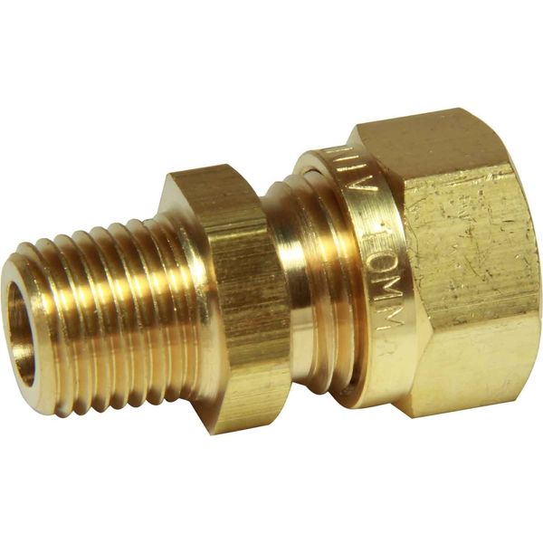 AG Brass Male Stud Coupling 8mm x 1/4" BSP Taper - PROTEUS MARINE STORE