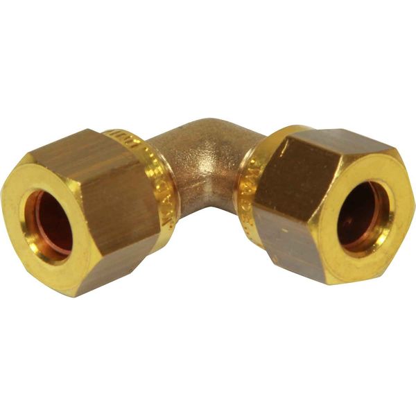 AG Brass Equal Elbow Coupling 8 x 8mm - PROTEUS MARINE STORE