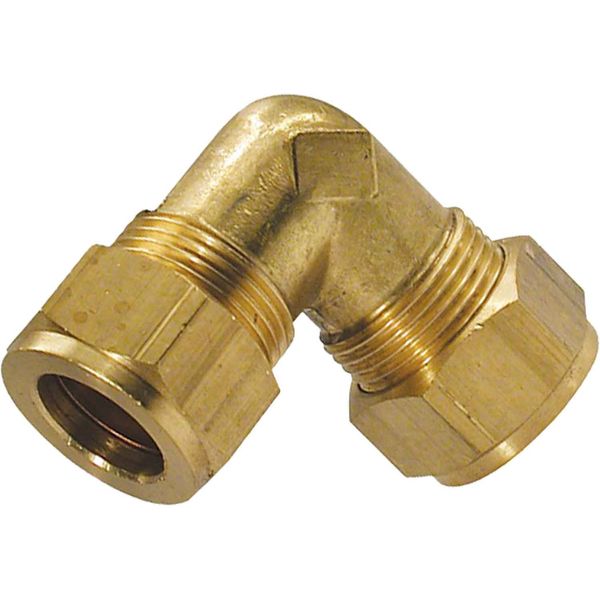 AG Brass Equal Elbow Coupling 12 x 12mm - PROTEUS MARINE STORE