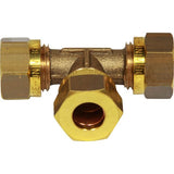 AG Brass Equal Tee Coupling 10 x 10 x 10mm - PROTEUS MARINE STORE