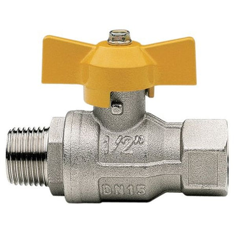 AG Tee Ball Valve 3/8" BSP Female to 3/8" BSP Male Taper - PROTEUS MARINE STORE