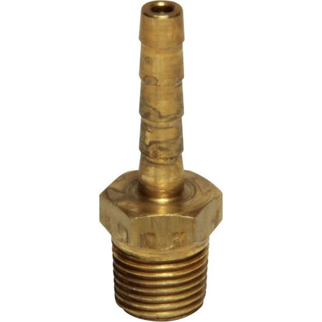 AG Brass Hose Connector 1/8" BSP Taper Male - 1/8" Hose - PROTEUS MARINE STORE