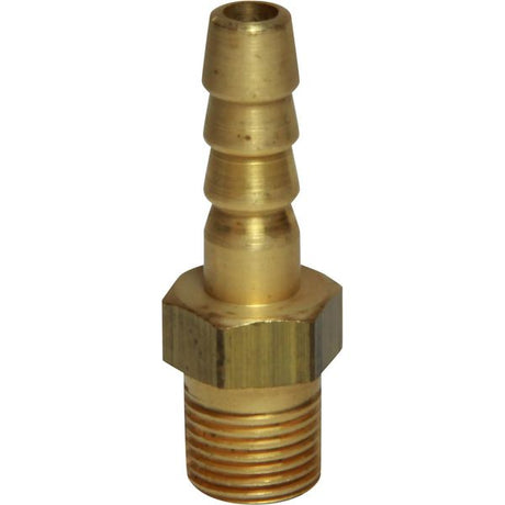 AG Brass Hose Connector 1/8" BSP Taper Male - 1/4" Hose - PROTEUS MARINE STORE