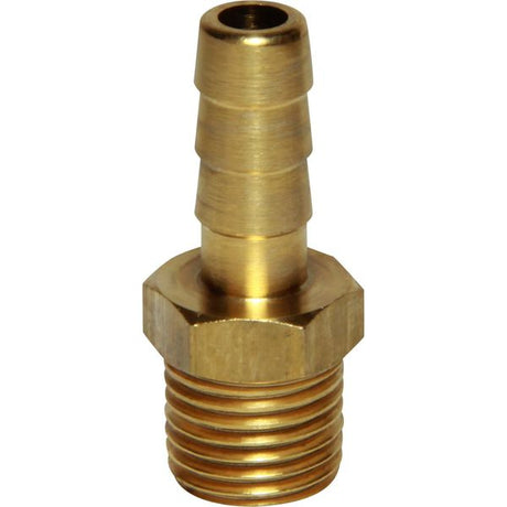 AG Brass Hose Connector 1/4" BSP Taper Male - 5/16" Hose - PROTEUS MARINE STORE