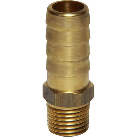 AG Brass Hose Connector 1/4" BSP Taper Male - 1/2" Hose - PROTEUS MARINE STORE