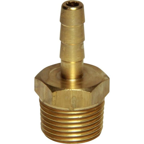 AG Brass Hose Connector 3/8" BSP Taper Male - 1/4" Hose - PROTEUS MARINE STORE