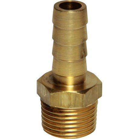 AG Brass Hose Connector 3/8" BSP Taper Male - 3/8" Hose - PROTEUS MARINE STORE