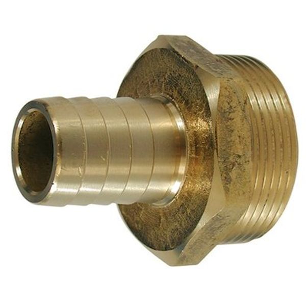 AG Brass Hose Connector 3/8" BSP Taper Male - 3/8" Hose Packaged - PROTEUS MARINE STORE