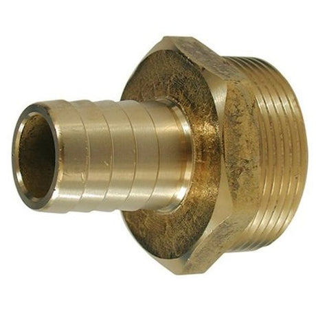 AG Brass Hose Connector 3/8" BSP Taper Male - 1/2" Hose Packaged - PROTEUS MARINE STORE
