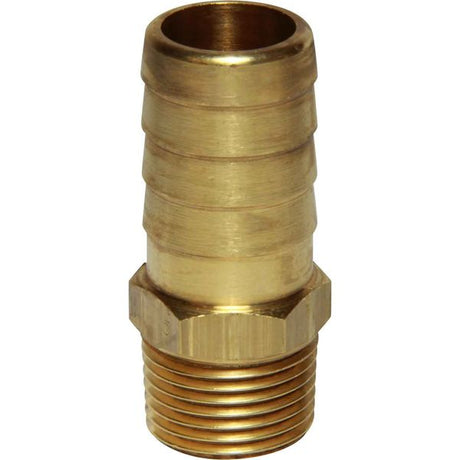 AG Brass Hose Connector 3/8" BSP Taper Male - 5/8" Hose - PROTEUS MARINE STORE