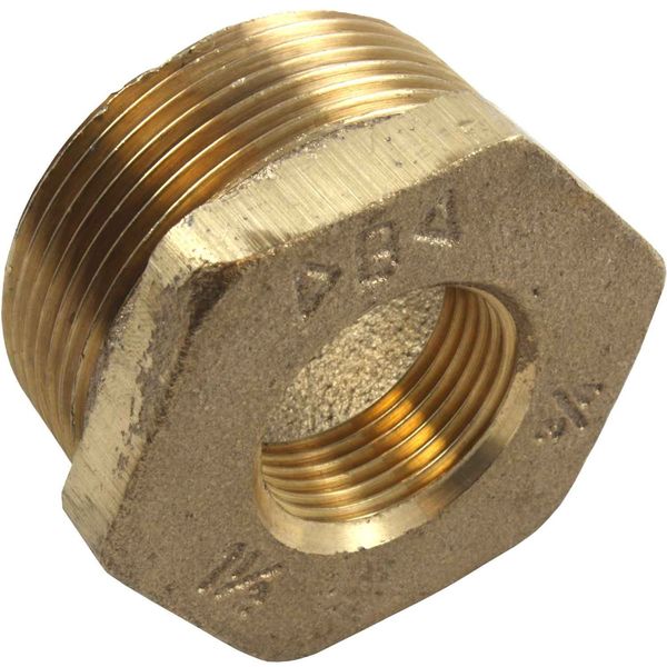 AG Bronze Hex Bush 1-1/2" BSP Taper Male x 3/4" BSP Female - PROTEUS MARINE STORE