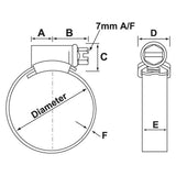 JCS Hi-Grip Hose Clip Stainless Steel 80-100mm Each - PROTEUS MARINE STORE