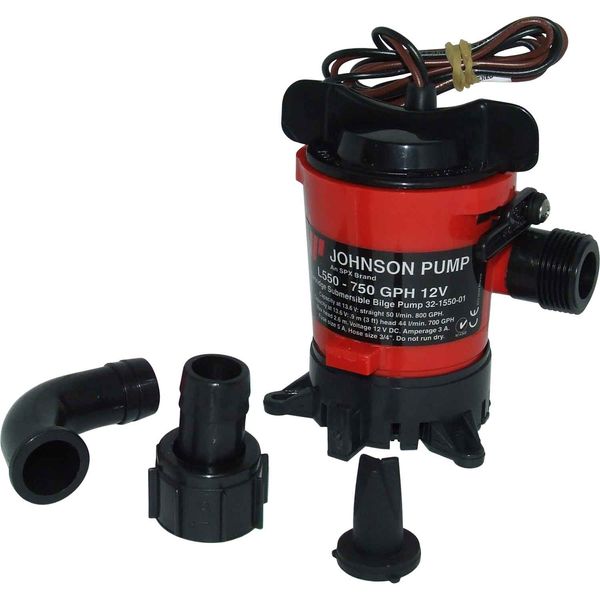 Johnson L550 Cartridge Bilge Pump (12V / 750 GPH / 19mm Hose) - PROTEUS MARINE STORE