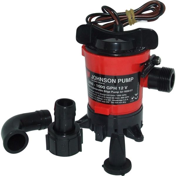 Johnson L650 Cartridge Bilge Pump (12V / 1000 GPH / 19mm Hose) - PROTEUS MARINE STORE