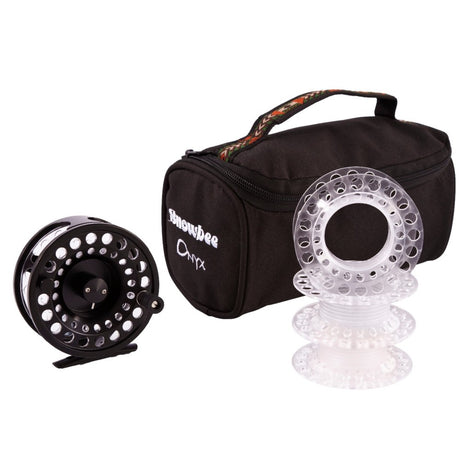 Snowbee Onyx Cassette Fly Reel #5/7 Black with Bag & 3 Spools - PROTEUS MARINE STORE